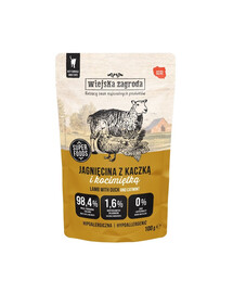 WIEJSKA ZAGRODA Superfoods Avinienė su antis ir katžole drėgnas maistas katėms 100 g