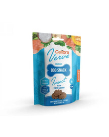 CALIBRA Dog Verve Crunchy Snack Insect&Fresh Salmon 150 g bezzbožiniai skanėstai su vabzdžiais ir lašiša