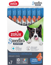 ZOLUX Pristatymas kremas šunims SWEETIES su lašiša ir vištiena 7x14g
