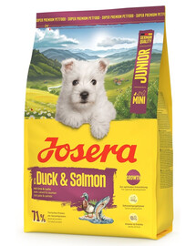 JOSERA Duck and Salmon Junior Mini 3kg tinkamam augti mažų veislių šuniukams