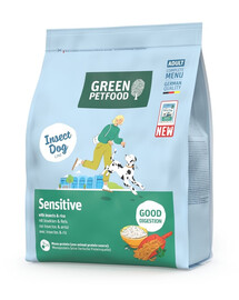 GREEN PETFOOD InsectDog Sensitive 900g jautriems šunims, turintiems alergiją vabzdžiams ir ryžiams
