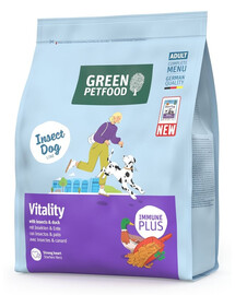 GREEN PETFOOD InsectDog with Duck Vitality 900g su vabzdžių baltymu ir antis suaugusiems šunims