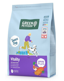 GREEN PETFOOD InsectDog with Duck Vitality 3kg su vabzdžių baltymu ir antis suaugusiems šunims