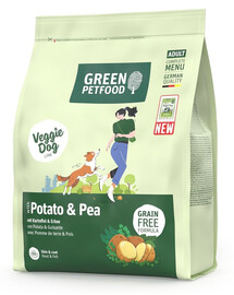 GREEN PETFOOD VeggieDog su bulvėmis ir žirniais 900g vegetariška maistas šunims su bulvėmis ir žirniais