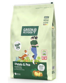 GREEN PETFOOD VeggieDog su bulvėmis ir žirniais 10kg vegetariška maistas su bulvėmis ir žirniais šunims