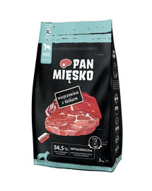 PAN MIĘSKO Kiauliena su šerniena šunims, traškūs XL 3 kg