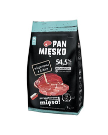 PAN MIĘSKO Kiauliena su šerniena šunims, traškūs XL 2x9 kg