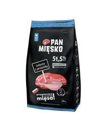 PAN MIŠKO Veršiena su stručiu šuniukams L 20 kg