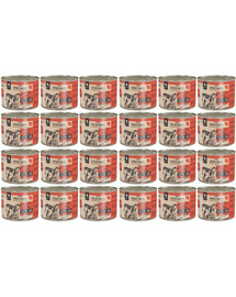 WIEJSKA ZAGRODA Triušis su veršiena drėgnas maistas kačiukams 24x200 g