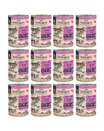 WIEJSKA ZAGRODAŠlapias ėdalas šuniukams „Meat Feast“ 12 x 400 g