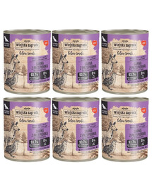 WIEJSKA ZAGRODA Miško skoniai Elnias su putpelėmis šlapias šunų maistas 6x800 g