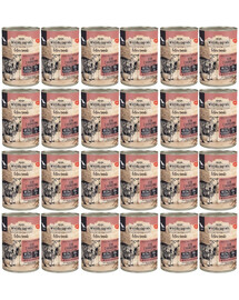 WIEJSKA ZAGRODA Miško skoniai Šernas su aviena drėgnas maistas vyresniems šunims 24x400 g