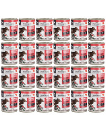 WIEJSKA ZAGRODA Monoproteininė jautiena drėgna maisto produktas šunims 24x800 g