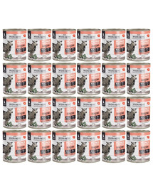 WIEJSKA ZAGRODA Monobaltinis ėriuko mėsos šlapias maistas šuniukams, 24 x 800 g