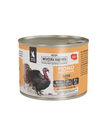 WIEJSKA ZAGRODA Monobaltinis kalakutiena šlapias maistas kačiukams, 12 x 200 g