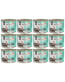 WIEJSKA ZAGRODA monoproteinas triušiena drėgna maisto produktas kačiukams 12x200 g