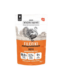 WIEJSKA ZAGRODA „Fileciki“ kalakutienos šlapias maistas katėms, 24 x 85 g