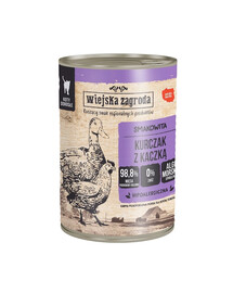 WIEJSKA ZAGRODA Vištiena su antiena 12x400 g drėgno maisto suaugusioms katėms