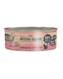 WIEJSKA ZAGRODA Adult Ėriena ir krilis 12x85 g skardinė katėms