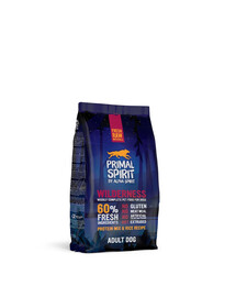 PRIMAL SPIRIT 60% Wilderness minkštas maistas šunims kiauliena 2x1 kg