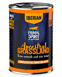PRIMAL SPIRIT Iberian Ancestral Grassland šlapias šunų maistas, 400 g