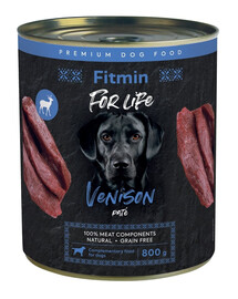 FITMIN For Life Venison Pate 800 g venison pate šunims