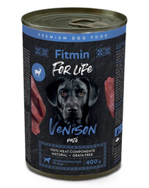 FITMIN For Life Venison Pate 400 g šernienos paštetas šunims