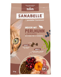 SANABELLE Indoor Perliczka 2 kg katėms, kurios neina laukan