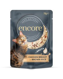 ENCORE Cat Chicken Breast with Brown Rice in Broth vištiena su rudaisiais ryžiais sultinyje 70 g