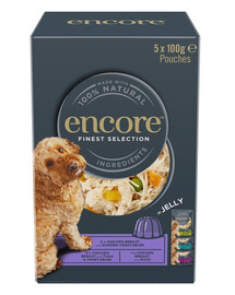ENCORE Dog Finest Selection in Jelly Multipak 5x100 g mix skonių su vištiena želė