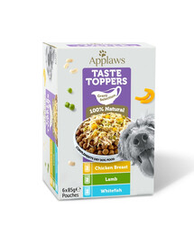 APPLAWS Dog Taste Toppers Gravy Selection Miltipak 6x85 g mix skonių pakeliuose su padažu