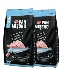 PAN MIŠKO Vištiena su upėtakiu katėms traškučiai S 2x1,6 kg