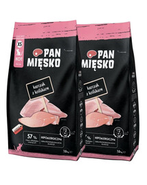 PAN MIŠKO Vištiena su triušiu kačiukams XS 2x1,6 kg