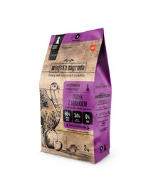 WIEJSKA ZAGRODA Kalakutiena su traškiais obuoliais šuniukų maistas M 2x2 kg