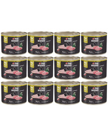 PAN MIĘSKO Kalakutas su žąsimi drėgna maistas katėms 12x200 g