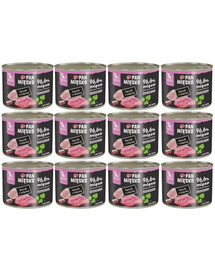 PAN MIĘSKO Vištiena su veršiena drėgnas maistas kačiukams 12x200 g