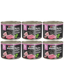 PAN MIĘSKO Vištiena su veršiena drėgnas maistas kačiukams 6x200 g