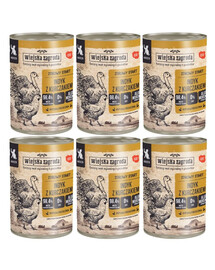 WIEJSKA ZAGRODA Indyk z kurczakiem 6x400g puszka dla kociąt