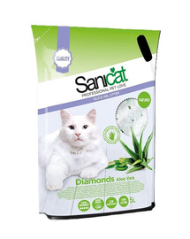 SANICAT Diamonds Aloe Vera 5 l sugerianti katėms