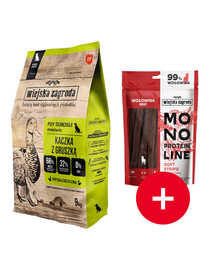 WIEJSKA ZAGRODA Ančių su kriaušių traškučiais M 9 kg + NEMOKAMAS skanėstas