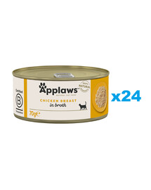 APPLAWS Cat Adult Chicken Breast in Broth pierś z kurczaka w bulionie 24x70 g