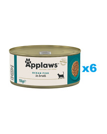 APPLAWS Cat Adult Ocean Fish in Broth ryba oceaniczna w bulionie 6x156 g