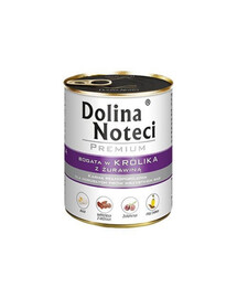 DOLINA NOTECI Mix Aukščiausios kokybės skoniai: menkė su brokoliais ir triušis su spanguolėmis 24x800g
