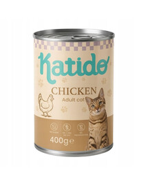KATIDO Adult Cat Chicken 400 g vištiena su lašių aliejumi katėms