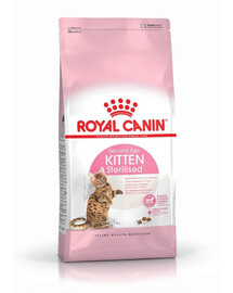 ROYAL CANIN Kitten Sterilised 2x2 kg sausas maistas kačiukams nuo 4 iki 12 mėnesių amžiaus, kastruotiems
