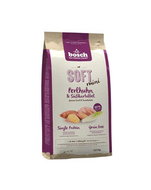 BOSCH Soft mini perlinės vištos ir batatai (4 x 1 kg)