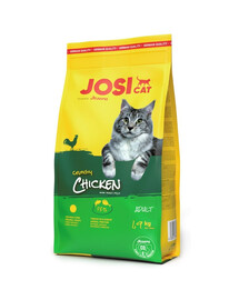 JOSERA JosiCat Crunchy Chicken 4x1,9kg su paukštiena suaugusiems katėms