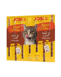 JOSERA JosiCat Meat Sticks jautienos ir ėrienos lazdelės katėms, 12 x 35 g