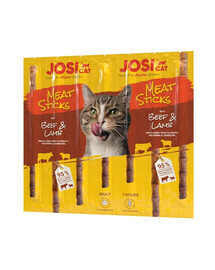 JOSERA JosiCat Meat Sticks jautienos ir ėrienos lazdelės katėms 24x35g