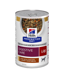 HILL'S Prescription Diet Canine i/d Digestive Care Stew su vištiena ir daržovėmis, 6 vnt. po 354 g skardinėse